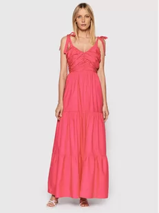 Fracomina Sukienka letnia FP22SD3012W40001 Różowy Regular Fit - Sukienki - miniaturka - grafika 1