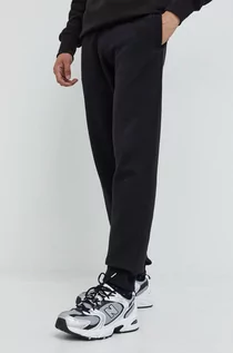 Spodnie męskie - Superdry spodnie dresowe męskie kolor czarny gładkie - grafika 1