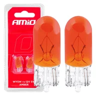 Żarówki samochodowe - Żarówki halogenowe t10 w5w w2.1x9.5d 12v 2szt. blister amio-03347 - miniaturka - grafika 1