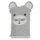 Okrycia kąpielowe dla dzieci - Ręcznik myjka dziecięcy 15x21 Baby 71 srebrny myszka 350g/m2 - miniaturka - grafika 1