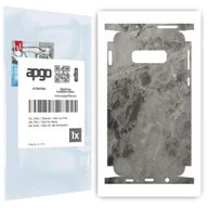 Szkła hartowane na telefon - Folia naklejka skórka strukturalna na TYŁ+BOKI do Samsung Galaxy S10e -  Marmur Czarny - apgo SKINS - miniaturka - grafika 1