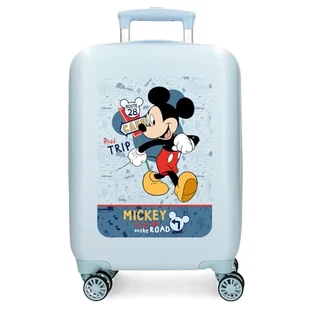 Joumma Disney Mickey Road Trip Walizka kabinowa niebieska 33 x 50 x 20 cm sztywny ABS zamek szyfrowy z boku 28,4 l 2 kg 4 koła podwójny bagaż ręczny, Niebieski, walizka kabinowa - Walizki - miniaturka - grafika 1