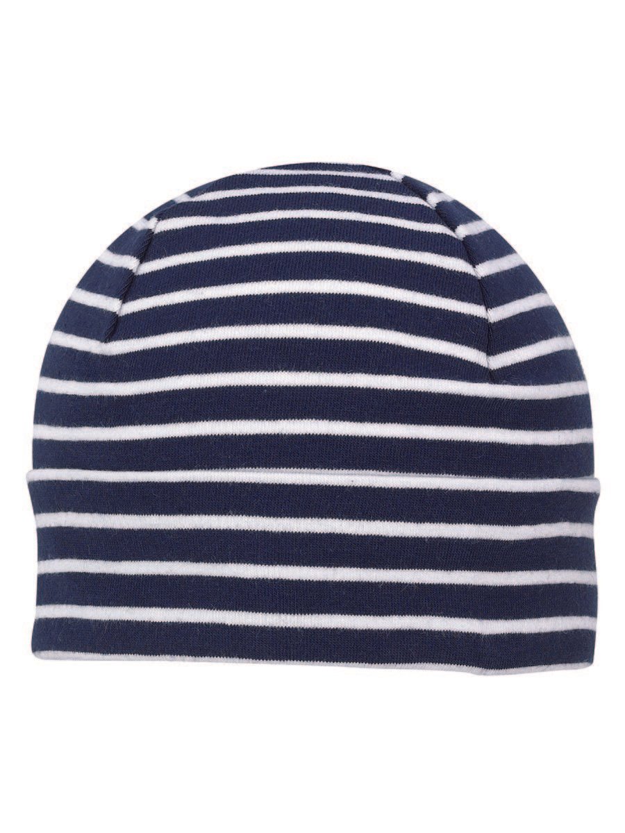 Czapka z dżerseju granatowo-białe paseczki Döll r.41