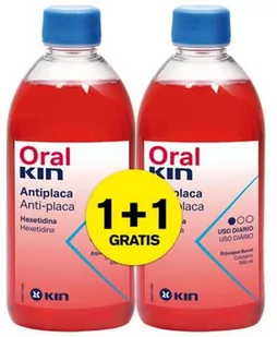Płyn do plukania ust Oralkin Enjuague Bucal 2 x 500 ml Gratis (8436026214329) - Płyny do płukania jamy ustnej - miniaturka - grafika 1