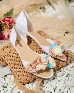 Baleriny - Royalfashion Gumowe baleriny z kwiatem Koddies-40 - miniaturka - grafika 1