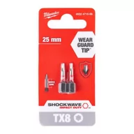 Narzędzia warsztatowe - MILWAUKEE KOŃCÓWKA UDAROWA TX 8 x25mm /2szt. ShW - miniaturka - grafika 1