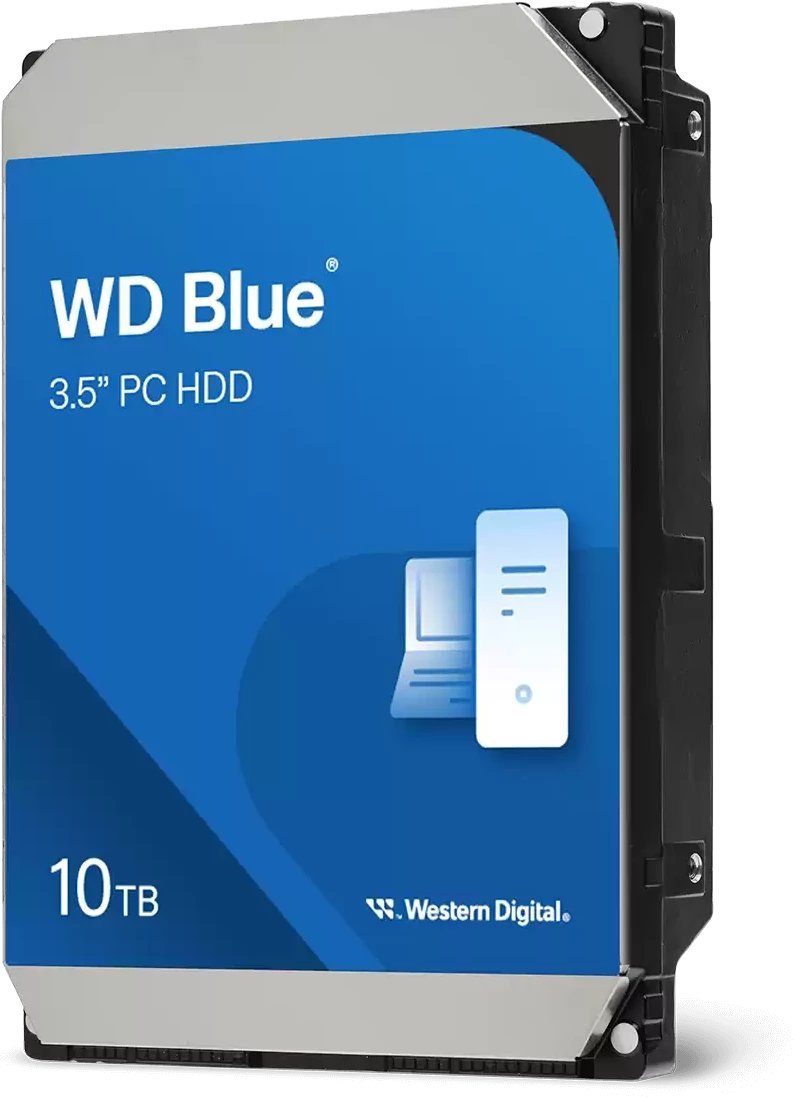WD Blue - Festplatte - 10 TB - intern - 3.5 in 8.9 cm - SATA 6Gb/s - 7200 rpm - Puffer: 512 MB  WD100EAGZ