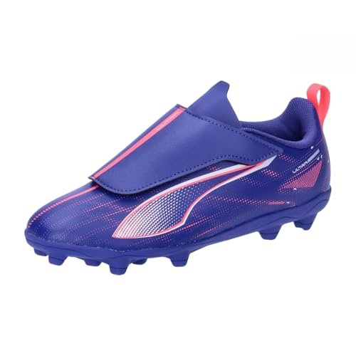 PUMA Ultra 5 Play V Fg/AG RB Jr, męskie buty piłkarskie dla dzieci i chłopców, Lapis Lazuli Puma White Sunset Glow, 32 EU