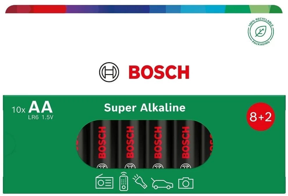 BATERIA BOSCH 10SZT AA SUPER ALKALINE LR6SA10B/00