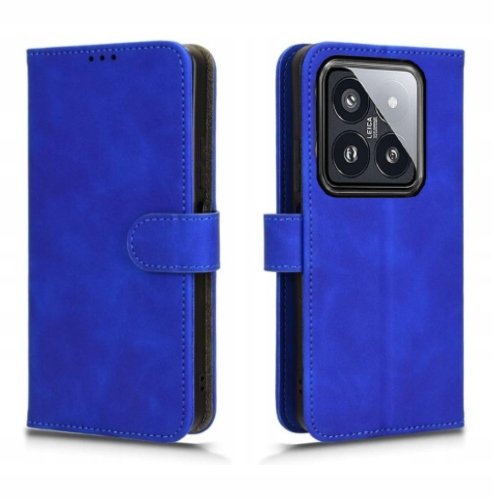 2 x Etui z klapką do Xiaomi 14, Zamszowe, Portfel, Pokrowiec, Cover, Case