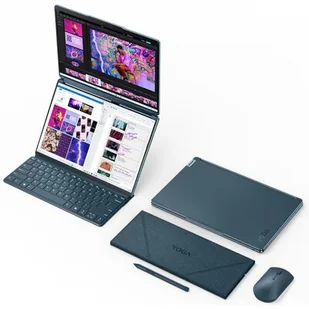 Lenovo Yoga Book 9 13IMU9 OLED 2x13,3" Ultra 7 155U 32GB RAM 512GB Dysk SSD Win11 Srebrno-niebieski 83FF0020PB - Laptopy 2w1 - miniaturka - grafika 1