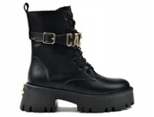 Botki damskie - BOTKI WORKERY CARINII B9212 CZARNE SKÓRA R.36 - miniaturka - grafika 1