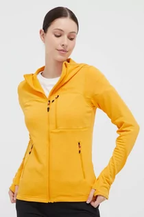 Bluzy damskie - Marmot bluza sportowa kolor pomarańczowy z kapturem gładka - grafika 1