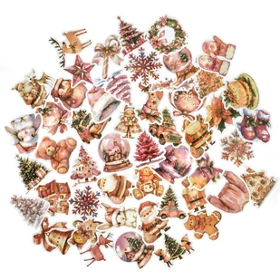 Zestaw naklejek świątecznych 4-6cm 50 sztuk rozmiar M - Zabawki kreatywne - miniaturka - grafika 1