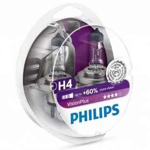Philips 12342VPS2 VisionPlus +60% H4 lampa reflektorowa 12342VPS2, 2 sztuki 12342VPS2 - Oświetlenie samochodowe - akcesoria - miniaturka - grafika 4