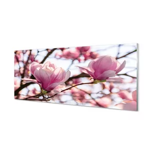 Nowoczesny panel szklany Magnolia drzewa 125x50 cm - Dekoracje domu - miniaturka - grafika 1
