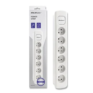 QOLTEC Listwa zasilająca 6 gniazd 1.8m Biała 50278 - Listwy zasilające - miniaturka - grafika 2
