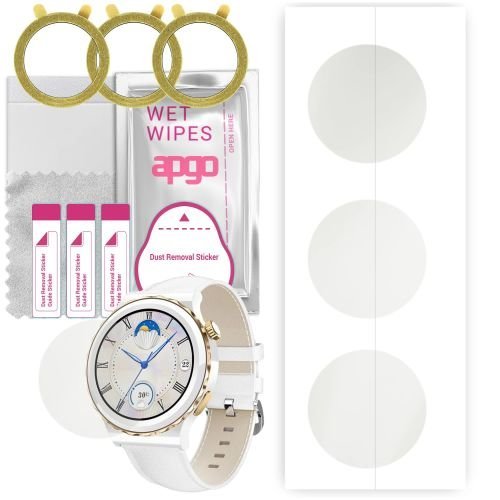 3x folia ochronna hydrożelowa MATOWA do Rubicon RNCE92 - apgo Smartwatch Hydrogel MATTE Protection Ochrona na ekran smartwatcha