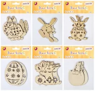 Zabawki kreatywne - Aliga Drewnokształty ze sznurkiem KRÓLIK 10 cm (2szt.) CDW-9916 - miniaturka - grafika 1