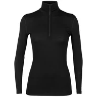Bluzy sportowe damskie - Bluza damska Icebreaker W 200 Oasis LS Half Zip Rozmiar: S / Kolor: czarny - miniaturka - grafika 1