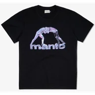 Koszulki sportowe męskie - MANTO T-shirt Koszulka Mirage Black - miniaturka - grafika 1
