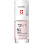 Odżywki do paznokci - Eveline Nail Therapy lakier odżywka 6w1 Care & Colour French 5ml - miniaturka - grafika 1
