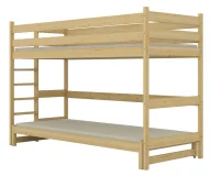 Łóżka dla dzieci i młodzieży - Drewniane piętrowe łóżko dziecięce naturalne Tifi 4X - 5 rozmiarów - miniaturka - grafika 1