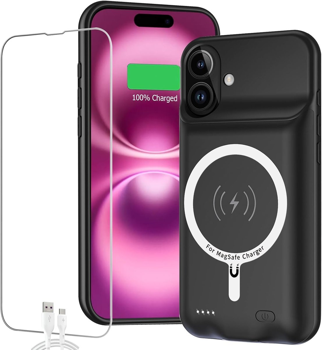 Etui z baterią do iPhone'a 16 duża pojemność 10000mAh