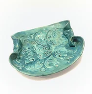 Tace i patery - Duża patera ceramiczna na owoce. - miniaturka - grafika 1