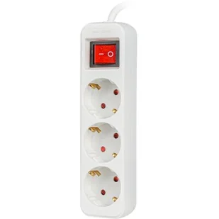 LANBERG Listwa przedluzacz 1.5m 3x230 b PS1-03F-0150-W - Listwy zasilające - miniaturka - grafika 1