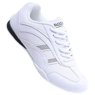 Moda i Uroda OUTLET - Halówki Treningowe Modne Stylowe Lekkie Sznurowane Na Trening Na Fitness Z Ekologicznej Skóry Buty Sportowe Damskie Arganda Białe 42 - miniaturka - grafika 1