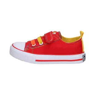Czerwone trampki dziecięce na rzepy AMERICAN CLUB LH47/21 - American Club - Trampki damskie - miniaturka - grafika 1