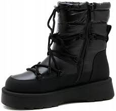 TAMARIS ZIMOWE CZARNE ŚNIEGOWCE Z PODESZWĄ PLATFORMĄ 39 6AA