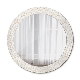 Piękne Lustro Ścienne Okrągłe Ptasie pióra 70cm - Lustra - miniaturka - grafika 1