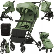Wózki dziecięce - LEKKI WÓZEK SPACEROWY SPACERÓWKA TWIZY KOMPAKTOWY SKŁADANY DUŻE KOŁA 0-22KG + AKCESORIA TORBA TRANSPORTOWA - miniaturka - grafika 1