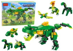 Klocki Konstrukcyjne Dinozaury 6w1 Zestaw DIY Dinozaur 160 ele. - Klocki - miniaturka - grafika 1