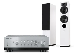 Yamaha R-N1000A (srebrny) + Tesi 5 (biały) - Zestawy stereo - miniaturka - grafika 1