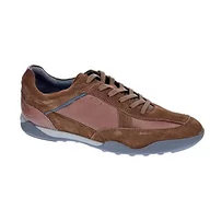 Trampki męskie - Geox Męskie trampki U METODO, Brown Cotto, 41 EU - miniaturka - grafika 1