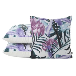 Poszewka 40 x 40 Dekoracyjna Malibu Biel+C.Ziel - Poszewki na poduszki - miniaturka - grafika 2