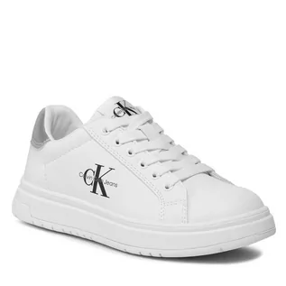 Buty dla dziewczynek - Sneakersy Calvin Klein Jeans V3X9-80858-1355 M White/Grey X092 - grafika 1