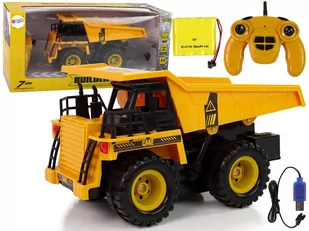 Wywrotka Budowa 2.4G R/C Żółta 1:12 Dźwięk - Zabawki zdalnie sterowane - miniaturka - grafika 1