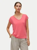Koszulki i topy damskie - Vero Moda T-Shirt Filli 10247666 Różowy Relaxed Fit - miniaturka - grafika 1