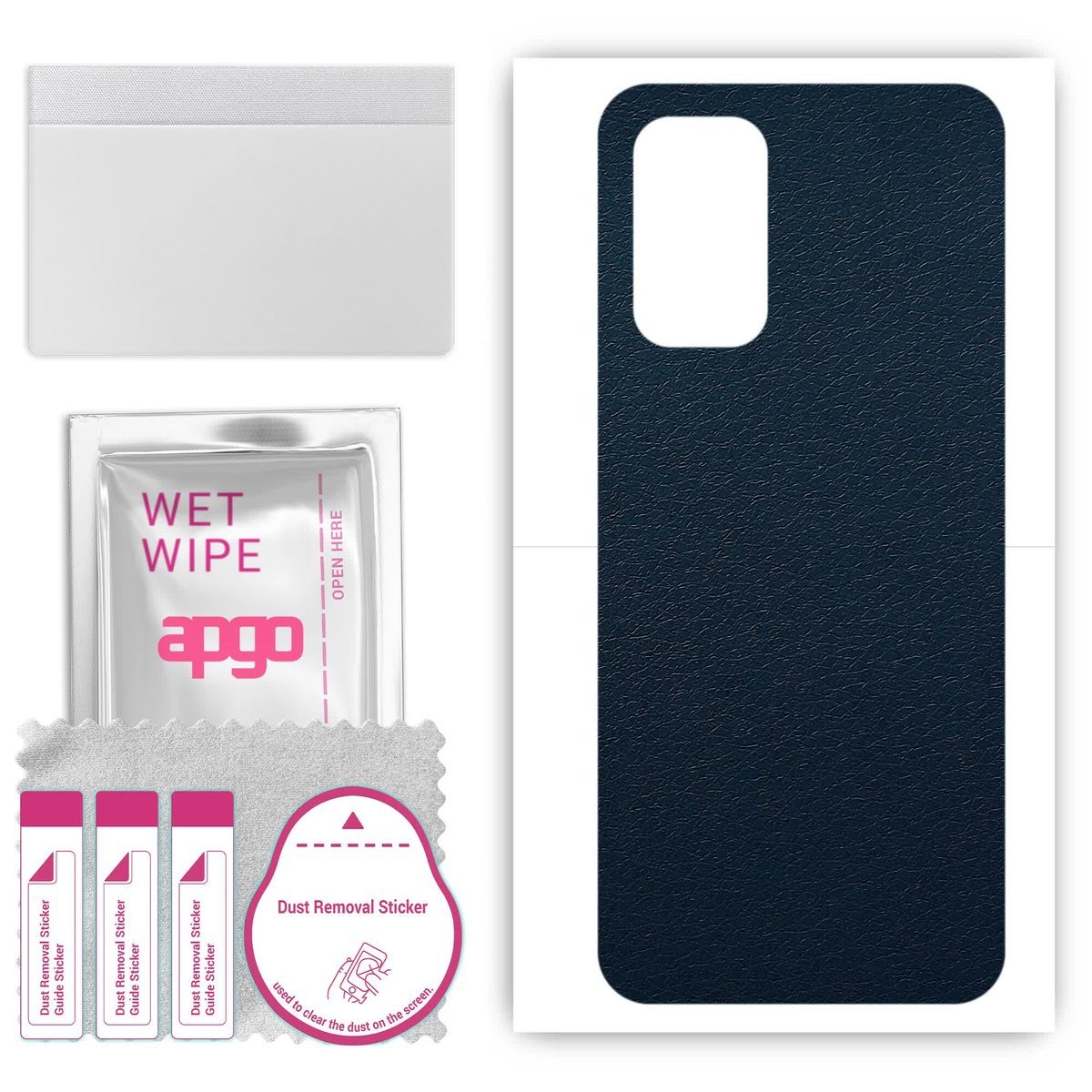 Folia naklejka skórka strukturalna na TYŁ do OnePlus Nord N200 5G - Skóra Granatowa - apgo SKINS