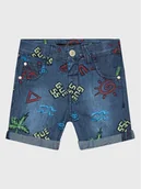 Spodenki damskie - Guess Szorty jeansowe N3GD07 WFGE0 Niebieski Regular Fit - miniaturka - grafika 1