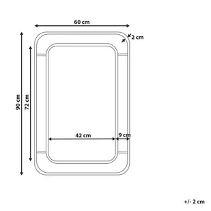 Lustro ścienne 60 x 90 cm czarne BERNAS Lumarko! - Lustra - miniaturka - grafika 6