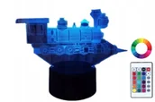 Lampy stojące - Lampka Nocna POCIĄG LOKOMOTYWA 3D Led IMIĘ Grawer - miniaturka - grafika 1