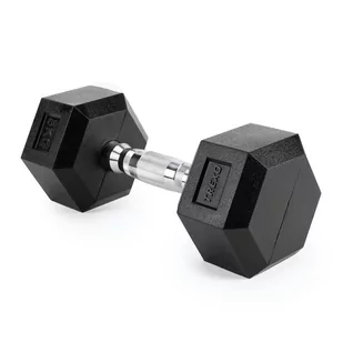 Hantel ogumowany TREXO Hex HXD50 5 kg - Hantle i ciężarki - miniaturka - grafika 1