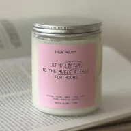 Świece - Świeca Sojowa 250 ml - Let’s listen to the music and talk for hours - miniaturka - grafika 1