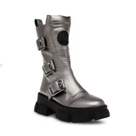 Kozaki damskie - stivali donna steve madden - transfixed - argento - miniaturka - grafika 1