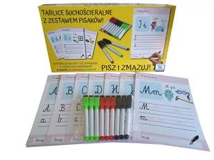 Media Mag, Pisz i zmazuj litery, zestaw pisaków, 9 szt. - Mały naukowiec - miniaturka - grafika 1